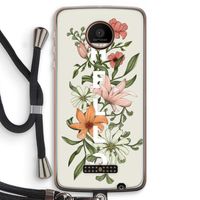 Hello bloemen: Motorola Moto Z Force Transparant Hoesje met koord