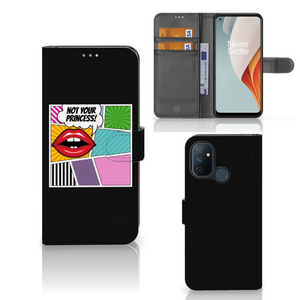 OnePlus Nord N100 Wallet Case met Pasjes Popart Princess