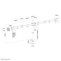 Neomounts FPMA-D550D3BLACK 3-voudig Monitor-tafelbeugel 25,4 cm (10) - 68,6 cm (27) Zwenkbaar, Roteerbaar, Kantelbaar Zwart - thumbnail