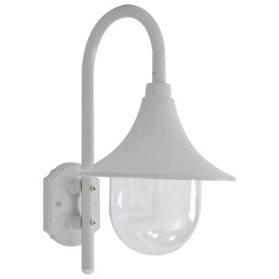 VidaXL Tuin wandlamp e27 42 cm aluminium wit