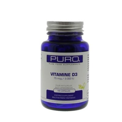 Puro Vitamine D3 75mcg 100Capsules