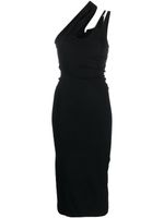 Mugler asymmetric midi dress - Noir