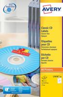 Avery L7676-25 CD etiketten, diameter 117 mm, 50 etiketten, wit Avery L7676-25 CD etiketten, diameter 117 mm, 50 etiketten, wit