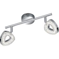 LED Plafondspot 8W Warm Wit 3000K - 2-lichts Mat Chroom Aluminium