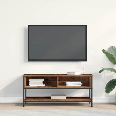TV-kast Oud hout 100 x 35 x 45 cm Bewerkt hout