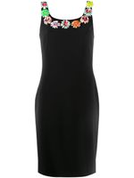 Boutique Moschino robe à fleurs brodées - Noir