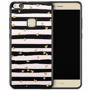 Huawei P10 Lite hoesje - Hart streepjes