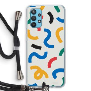 Illustratieve pop 2: Samsung Galaxy A32 4G Transparant Hoesje met koord