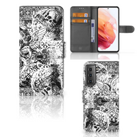 Telefoonhoesje met Naam Samsung Galaxy S21 Skulls Angel