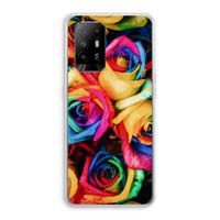 Neon bloemen: Oppo A94 5G Transparant Hoesje