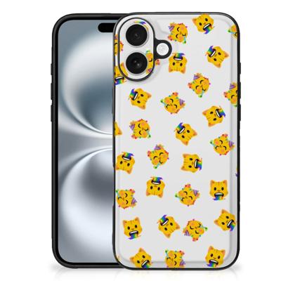 Back Case voor iPhone 16 Plus Katten Emojis