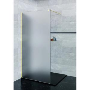 Inloopdouche SaniClear Blurred | 80x200 cm | Nano | Matglas | Geborsteld messing beslag