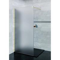Inloopdouche SaniClear Blurred | 80x200 cm | Nano | Matglas | Geborsteld messing beslag