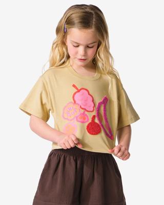 HEMA Kinder T-shirt jersey fruit zand (zand)
