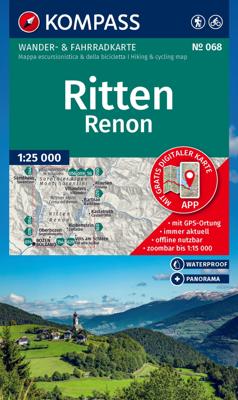 Wandelkaart 068 Ritten - Renon | Kompass