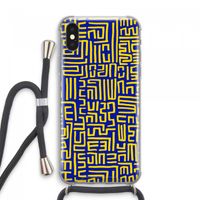 Majorelle Blue Print: iPhone XS Max Transparant Hoesje met koord Majorelle Blue Print: iPhone XS Max Transparant Hoesje met koord