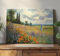 Lente veld Canvas landschap