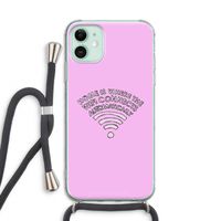 Home Is Where The Wifi Is: iPhone 11 Transparant Hoesje met koord