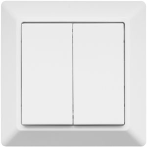EcoDim - Draadloze Schakelaar - Smart WiFi - ED-10031 - ZigBee - 2-voudig Schakelaar - Wit - Werkt met Philips Hue