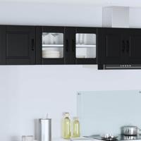 Keukenkast met plank Zwart 80 x 31 x 40 cm Bewerkt hout