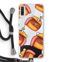 Hamburger: Samsung Galaxy A70 Transparant Hoesje met koord