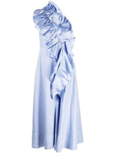 Aje robe courte Adelia à design asymétrique une épaule - Bleu