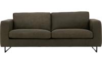 Goossens Excellent Bank Jovani groen, leer, 3-zits, urban industrieel