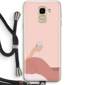 Wine: Samsung Galaxy J6 (2018) Transparant Hoesje met koord
