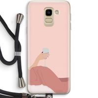 Wine: Samsung Galaxy J6 (2018) Transparant Hoesje met koord