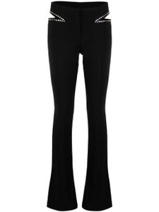 Patrizia Pepe pantalon slim à détails de clous - Noir