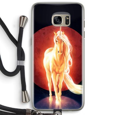 Last Unicorn: Samsung Galaxy S7 Edge Transparant Hoesje met koord