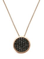 LEO PIZZO collier à pendentif Coin en or rose 18ct orné de diamants