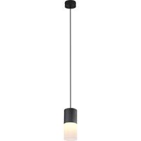 LED Hanglamp - Trion Roba - E27 Fitting - 1-lichts - Rond - Mat Zwart - Aluminium