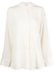 By Malene Birger blouse en soie à manches longues - Blanc