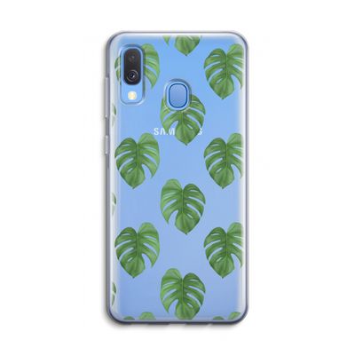 Monstera leaves: Samsung Galaxy A40 Transparant Hoesje