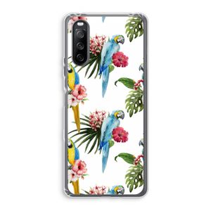 Kleurrijke papegaaien: Sony Xperia 10 III Transparant Hoesje