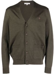 Maison Kitsuné cardigan Fox Head en laine - Vert