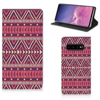 Samsung Galaxy S10 | Hoesje met Magneet | Aztec Paars