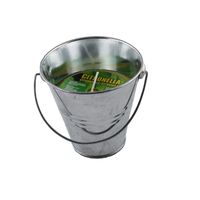 Citronella kaars in metalen emmertje - H9 cm - 30 branduren - citrusgeur