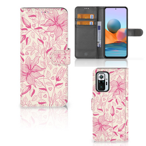 Xiaomi Redmi Note 10 Pro Hoesje Pink Flowers