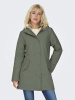 Only Onlsally Raincoat Otw Noos Zomerjassen Castor Gray White Teddy