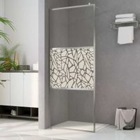 Inloopdouchewand met stenenmotief 90x195 cm ESG-glas - thumbnail