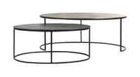 Light & Living Salontafel Paxson Set van 2 stuks - Antiek Brons - Rond - thumbnail