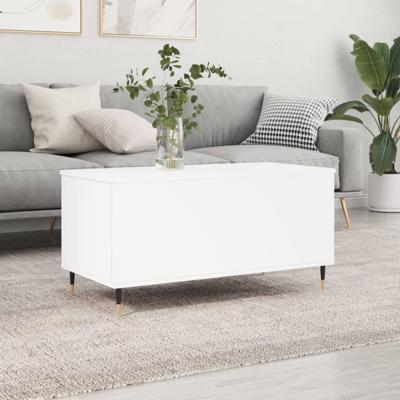 Salontafel 90x44,5x45 cm bewerkt hout wit