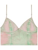 Diesel De-Fulvy-S denim cropped top - Vert - thumbnail