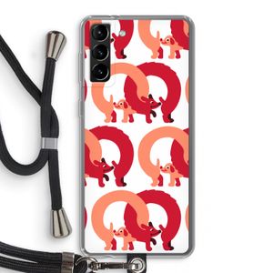 Dogs: Samsung Galaxy S21 Plus Transparant Hoesje met koord