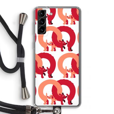 Dogs: Samsung Galaxy S21 Plus Transparant Hoesje met koord