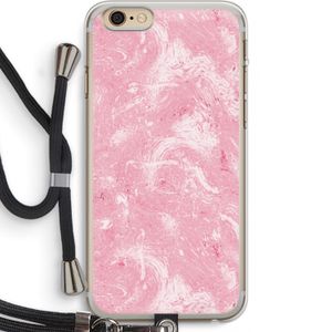 Abstract Painting Pink: iPhone 6 PLUS / 6S PLUS Transparant Hoesje met koord