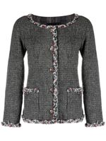 CHANEL Pre-Owned veste en fil bouclé (années 2010) - Gris - thumbnail