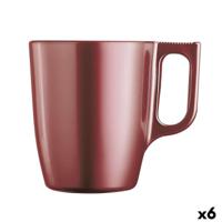 Mok Luminarc Flashy Rood 250 ml Glas (6 Stuks)